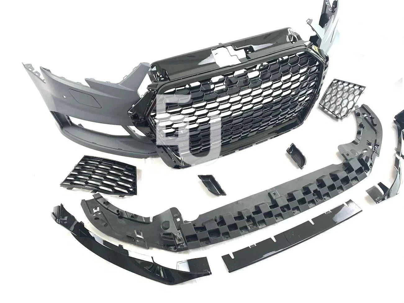 FRONT BUMPER RS3 STYLE LOOK CONVERSION FOR AUDI A3 HATCHBACK 8V 16-20 W/SPLITTER