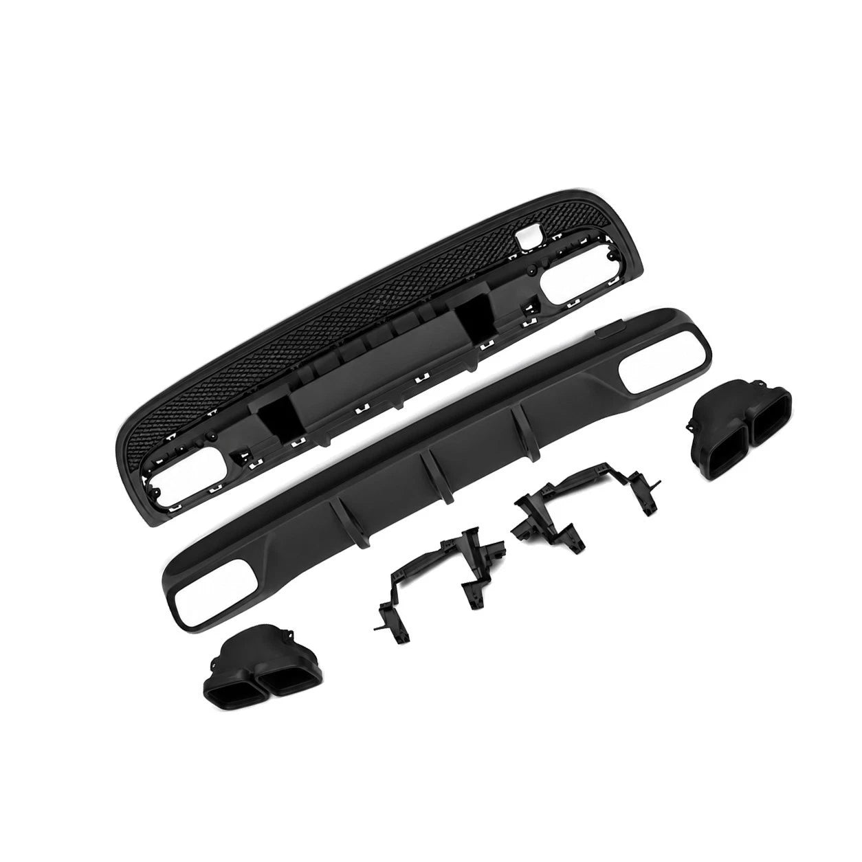 FOR MERCEDES GLA CLASS X156 AMG GLA45 ED1 LOOK REAR DIFFUSER TAILPIPES 2013-2018
