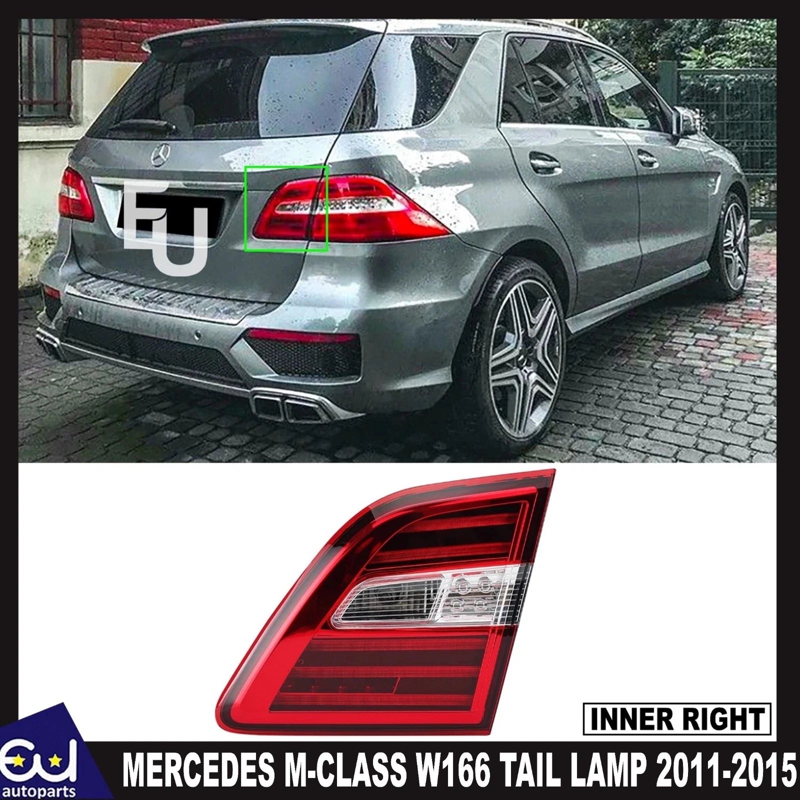 FOR MERCEDES BENZ M-CLASS W166 PRE-LCI RH SIDE INNER REAR TAIL LIGHT BRAKE LAMP