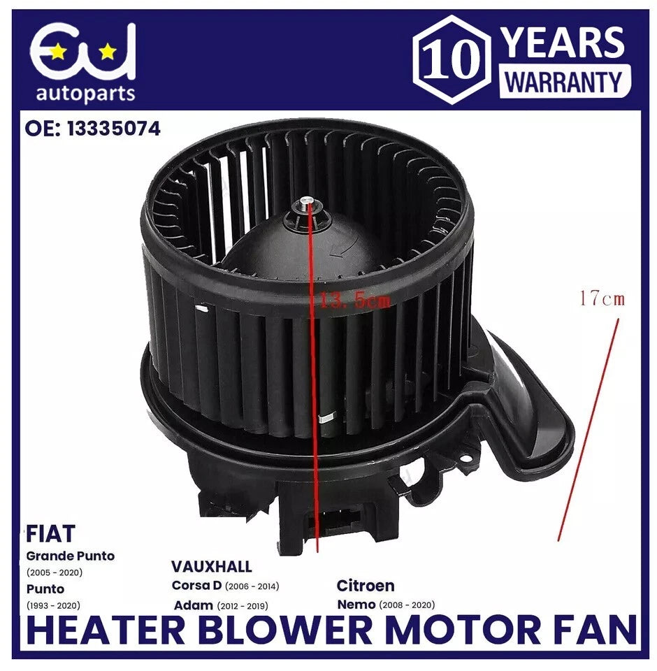 HEATER BLOWER MOTOR FAN FOR VAUXHALL CORSA D CORSA E PUNTO GRAND PUNTO ADAM