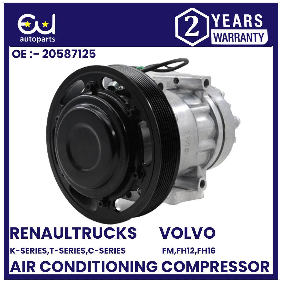 AIR CON AC COMPRESSOR PUMP FOR RVI C-SERIES K-SERIES T-SERIES VOLVO FM FH12 FH16