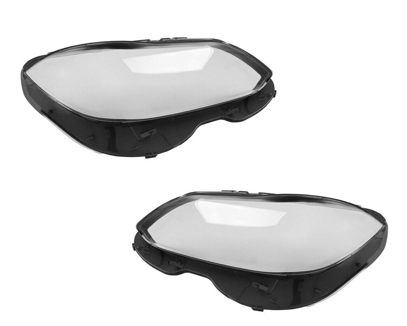 PAIR HEADLIGHT HEADLAMP LENS COVER FOR MERCEDES BENZ E CLASS W212 S212 2013-2016