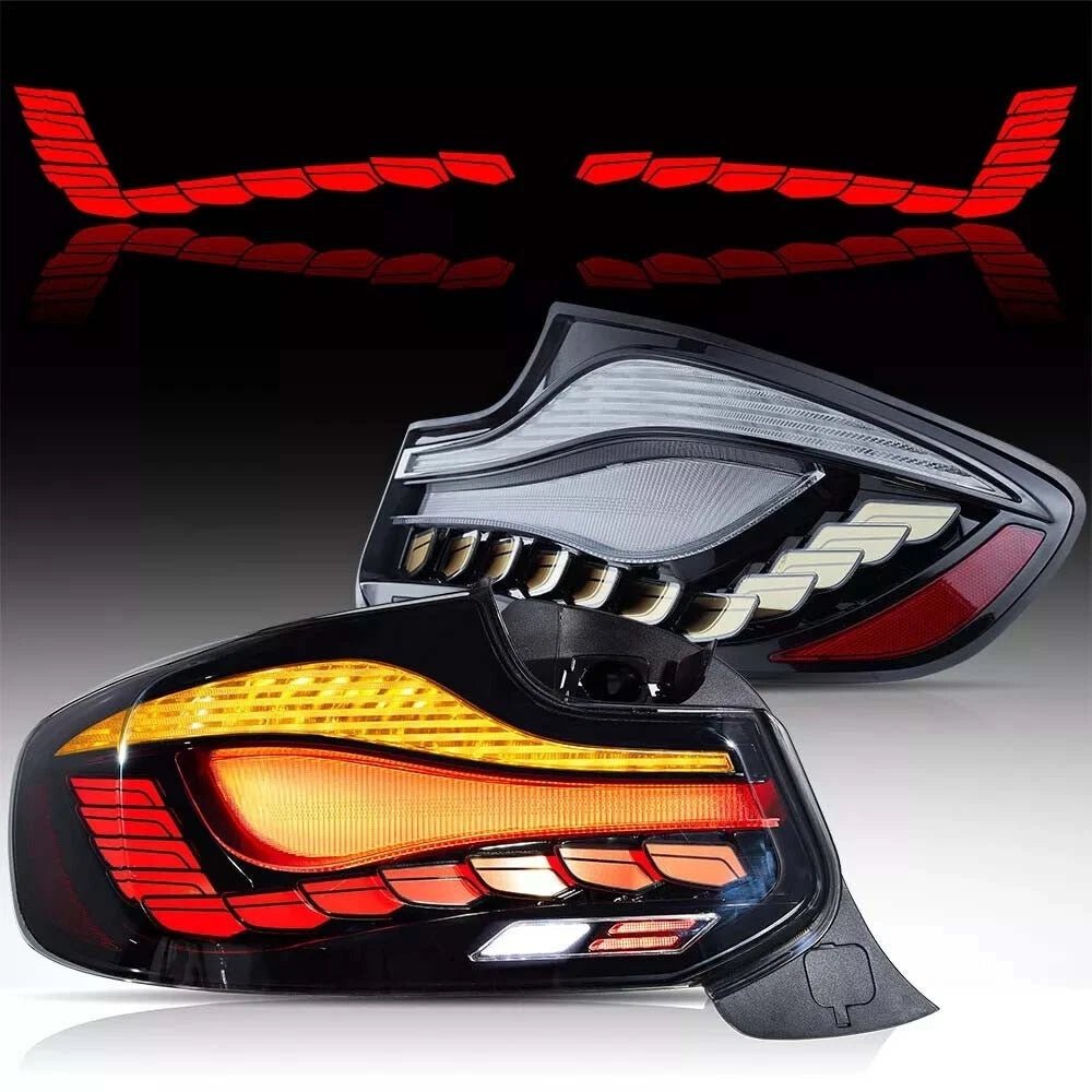 SMOKED OLED TAIL LIGHTS LAMP FOR BMW 2 SERIES 14-20 F22 F23 F87 M2 W/ANIMATION