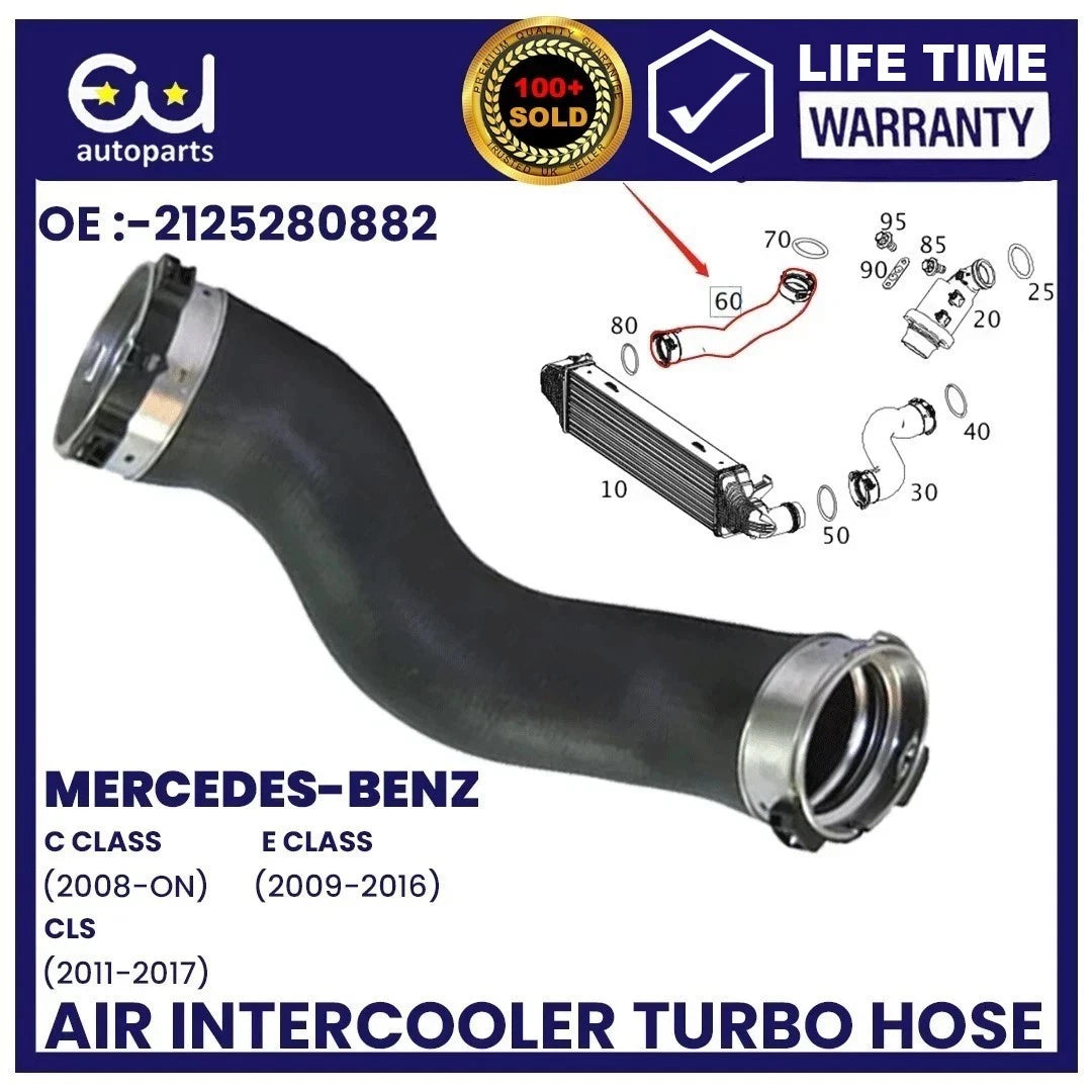 TURBO INTERCOOLER HOSE PIPE FOR MERCEDES C-CLASS CLS E-CLASS 220 250 2125280882