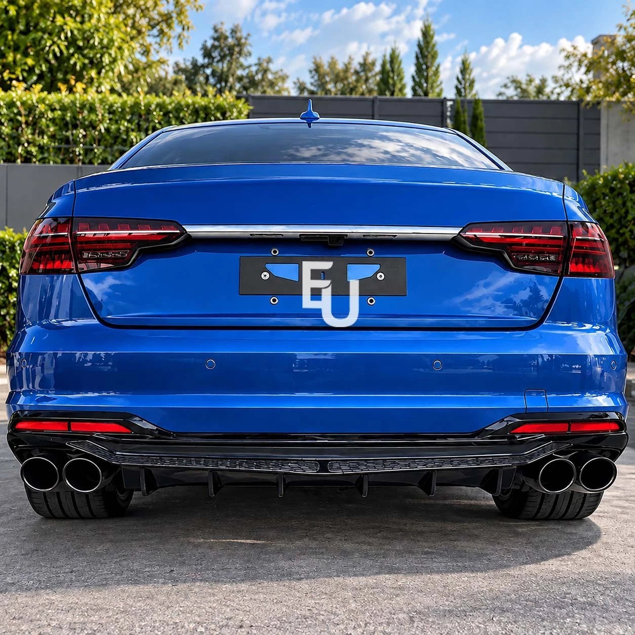 FOR AUDI A4 B9.5 8W S4 LOOK FACELIFT REAR DIFFUSER SE STANDARD TAILPIPES 2020-25