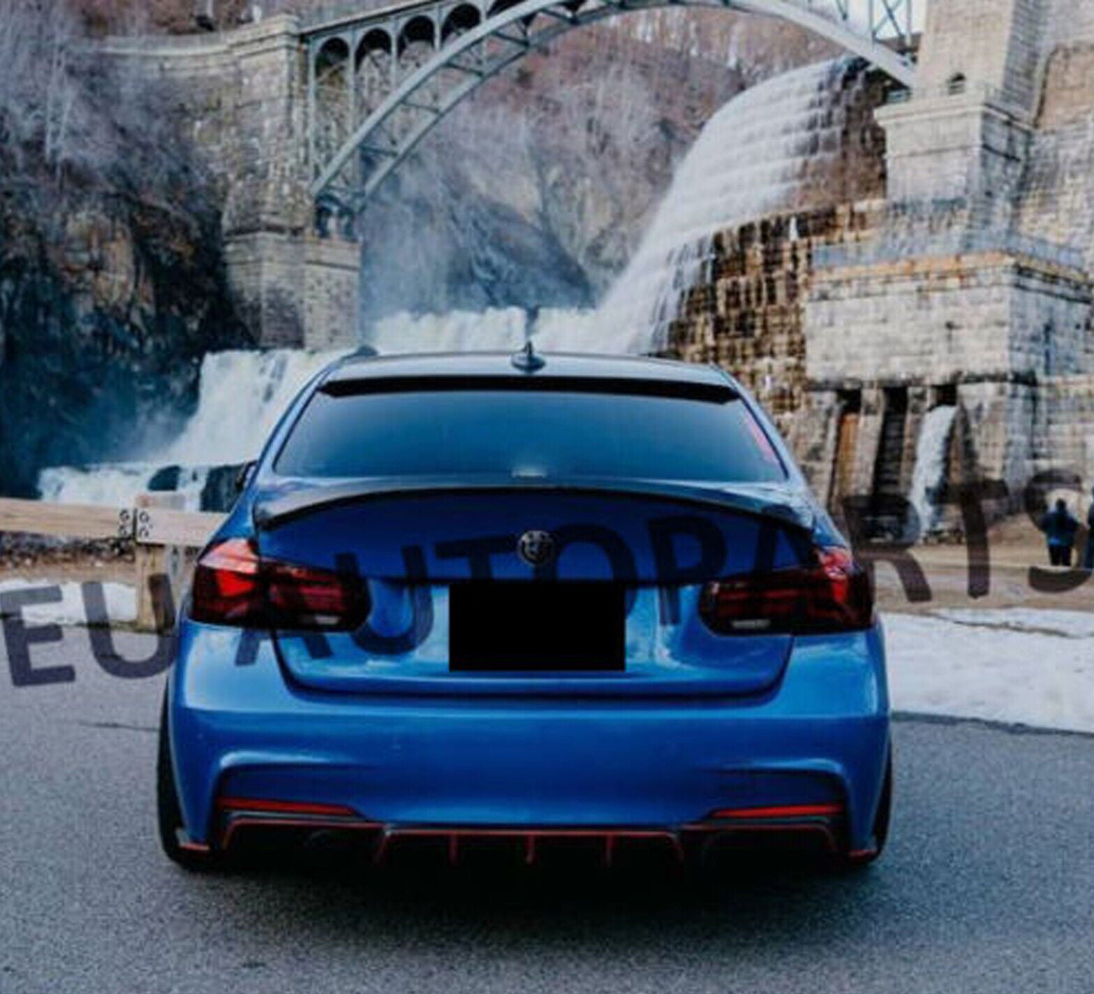 REAR ROOF SPOILER WINDOW WING LIP FOR BMW 3 SERIES F30 2012-2018 GLOSS BLACK