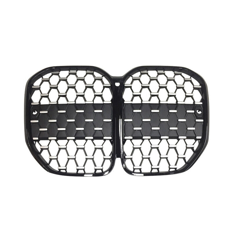 FOR BMW G22 G23 G26 4 SERIES KIDNEY GRILL GRILLE M4 DIAMOND STYLE 20+ ALL BLACK