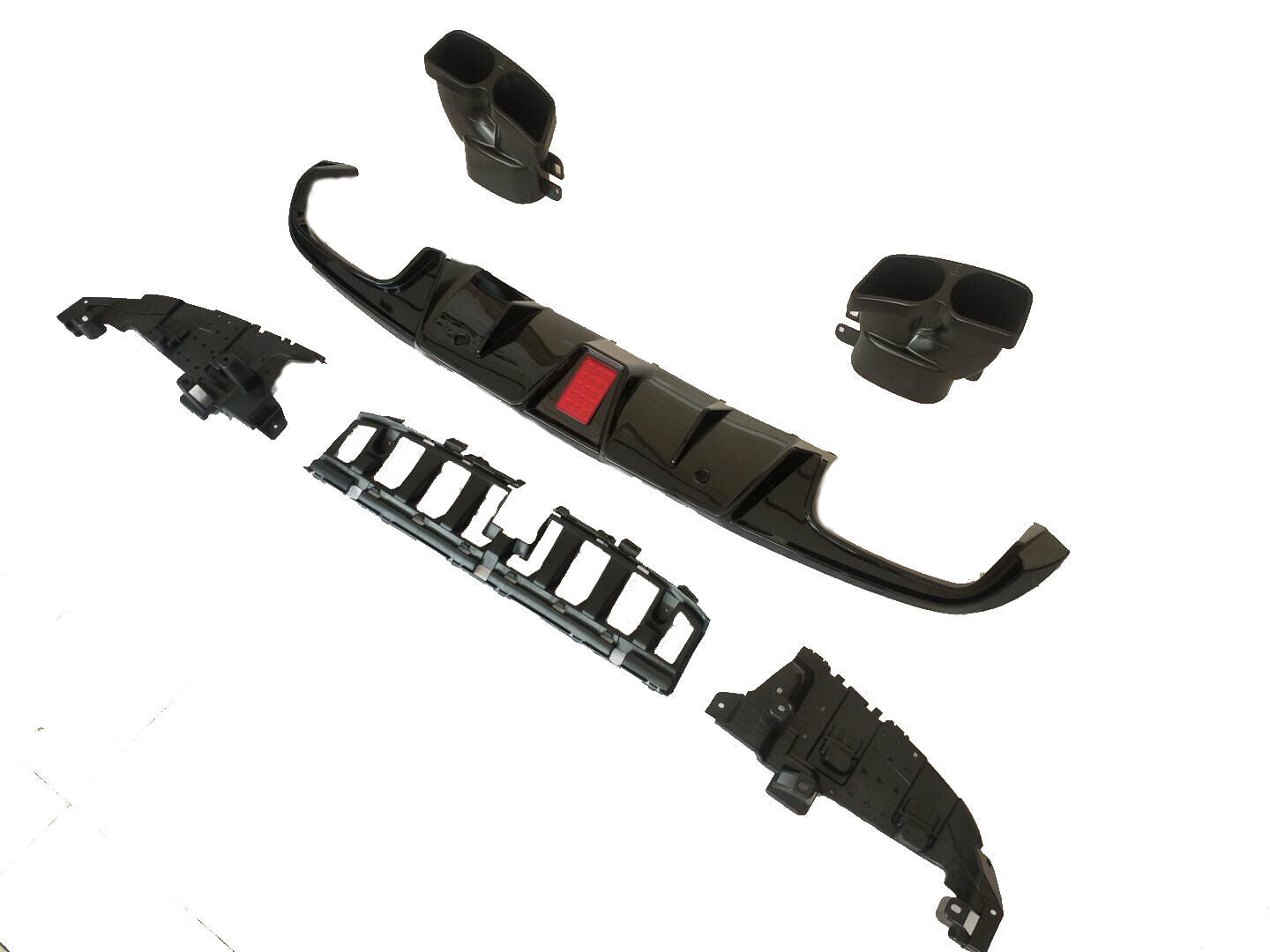 FOR MERCEDES C CLASS C205 A205 COUPE AMG C63 BB STYLE REAR DIFFUSER + TAIL PIPES