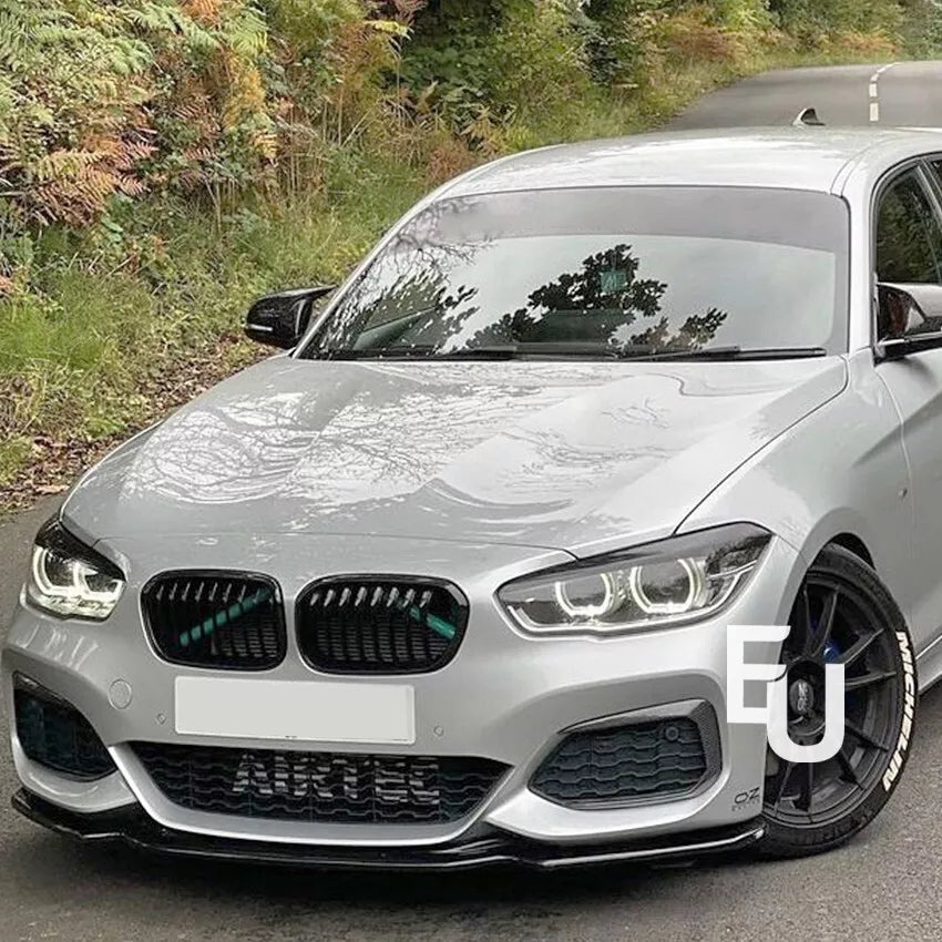 FOR BMW 1 SERIES F20 F21 FRONT SPLITTER LIP M SPORT LCI GLOSS BLACK 2015-2019