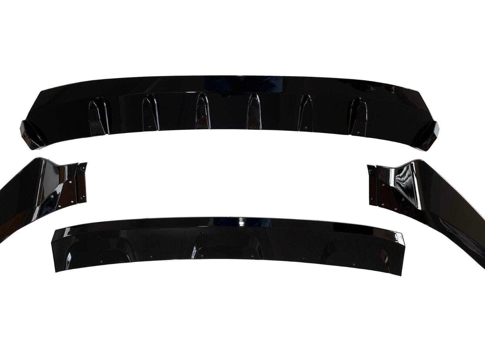 FOR AUDI Q8 S LINE FRONT BUMPER SPLITTER LIP SPOILER GLOSS BLACK 2018 ONWARDS