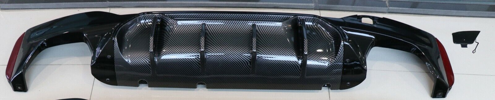 FOR BMW 5 SERIES G30 G31 M PERFORMANCE M5 STYLE REAR BUMPER DIFFUSER BLACK