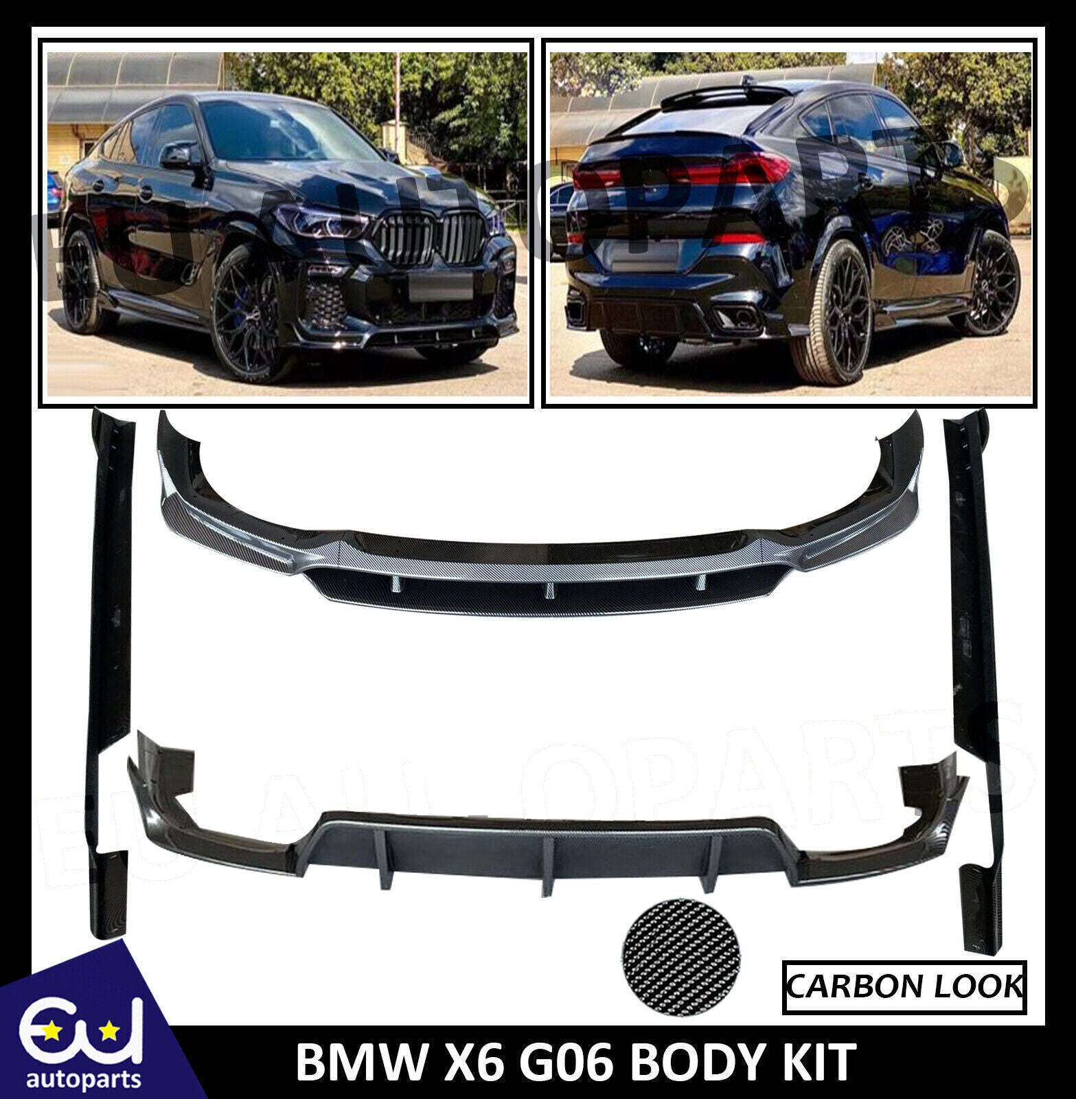 FOR BMW X6 G06 BODYKIT BODY KIT FRONT SPLITTER REAR DIFFUSER SIDE SKIRTS CARBON