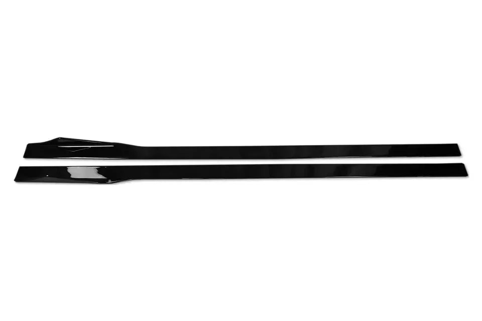 SIDE SKIRTS EXTENSION BLADES GLOSS BLACK FOR BMW 8 SERIES G16 GRAN COUPE 2018+