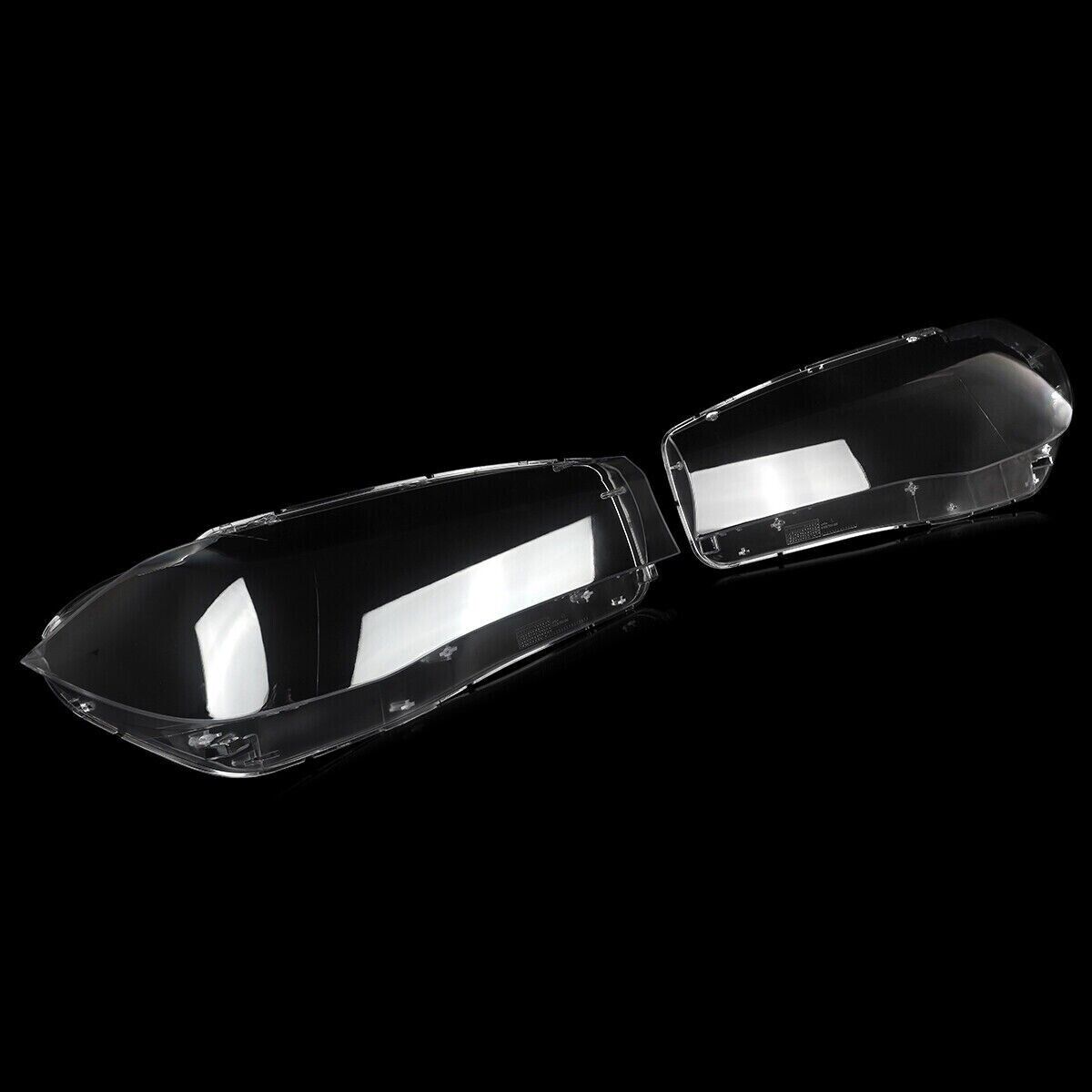 L+R HEADLIGHT LENS COVER HEADLAMP SHELL FOR BMW X5 F15 X6 F16 2014-2017