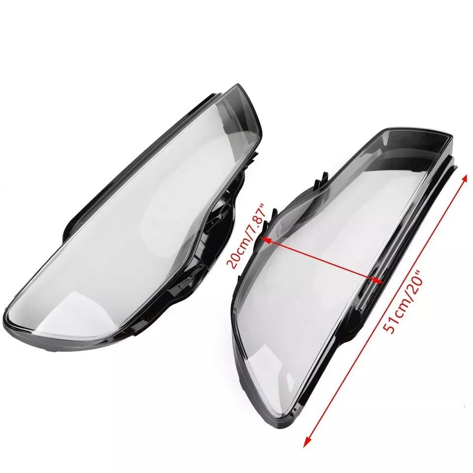 RIGHT LEFT SIDE PAIR HEADLIGHT HEADLAMP CLEAR LENS COVER FOR AUDI A3 8V 12-15