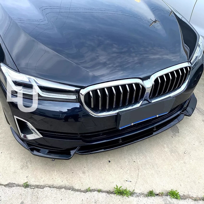 FOR BMW 5 SERIE G30 G31 SE LCI FRONT SPLITTER LIP SPOILER LUXURY GLOSS BLACK 20+