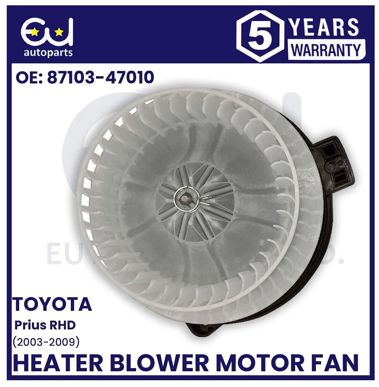 FOR TOYOTA PRIUS HEATER BLOWER MOTOR FAN 2003-2009 8710347010 RHD ONLY