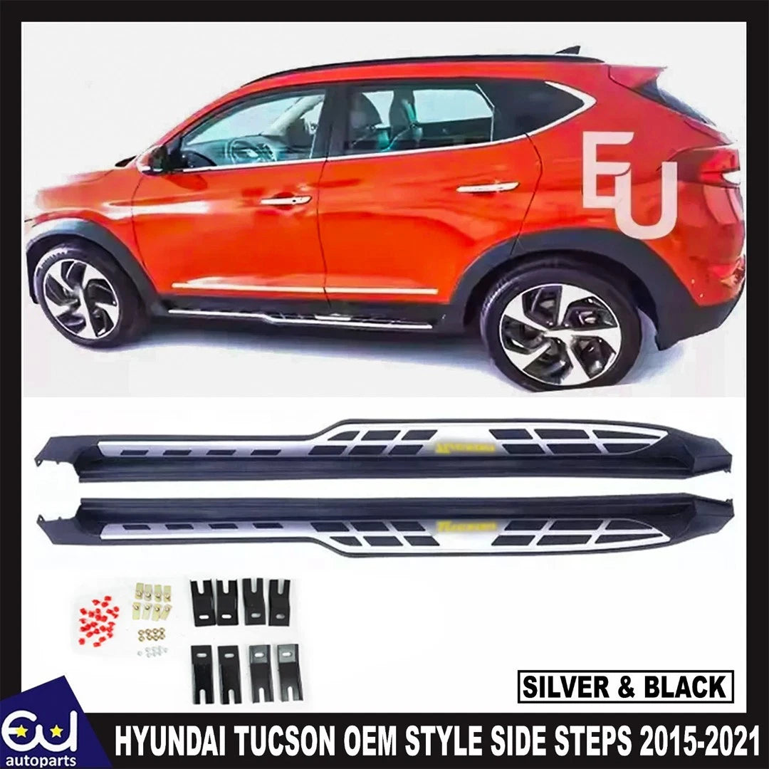 FOR HYUNDAI TUCSON 2015-2021 INTEGRATED SIDE STEPS RUNNING BOARDS OEM STYLE
