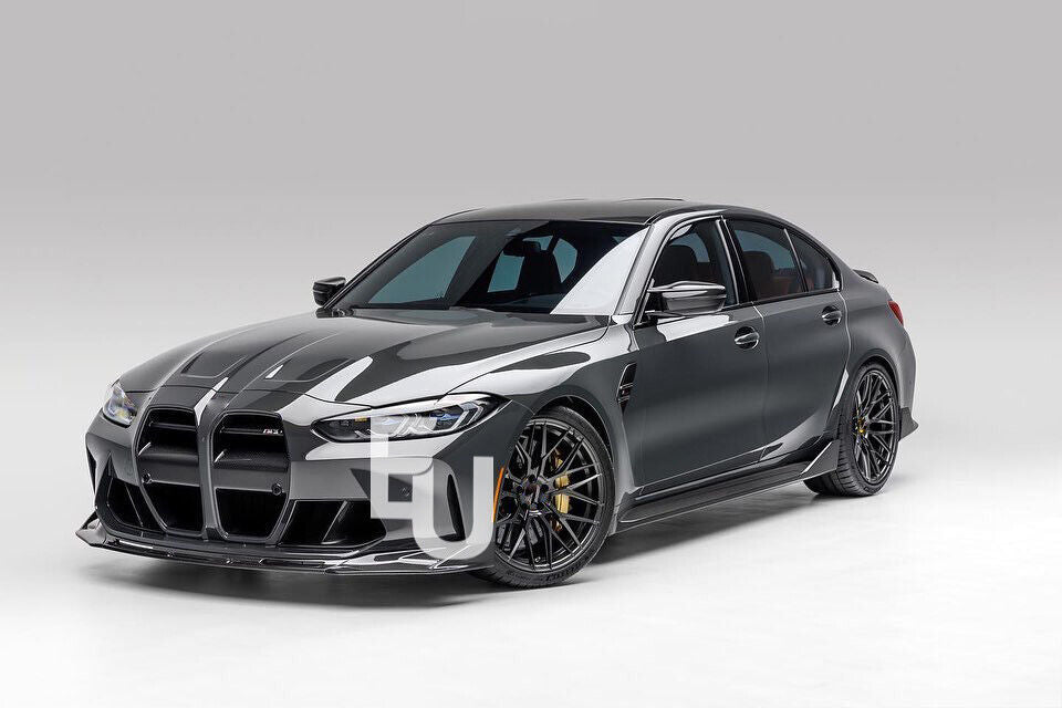 FOR BMW G80 M3 G82 G83 M4 MP STYLE SIDE SKIRT EXTENTION LIP CARBON LOOK 2020+