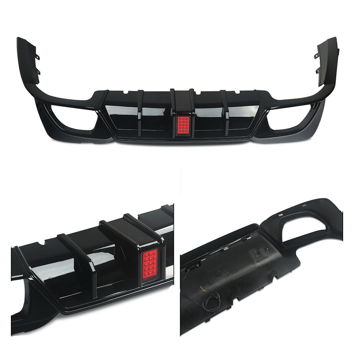 FOR BMW 3 SERIES G20 M SPORT BODYKIT FRONT SPLITTER REAR DIFFUSER W/ LIGHT 18-21