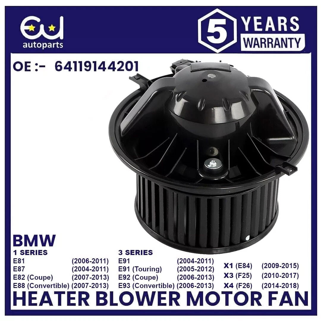 HEATER BLOWER MOTOR FAN FOR BMW 3 SERIES E90 E91 E92 E93 E84 E82 E87 F25 F26 RHD