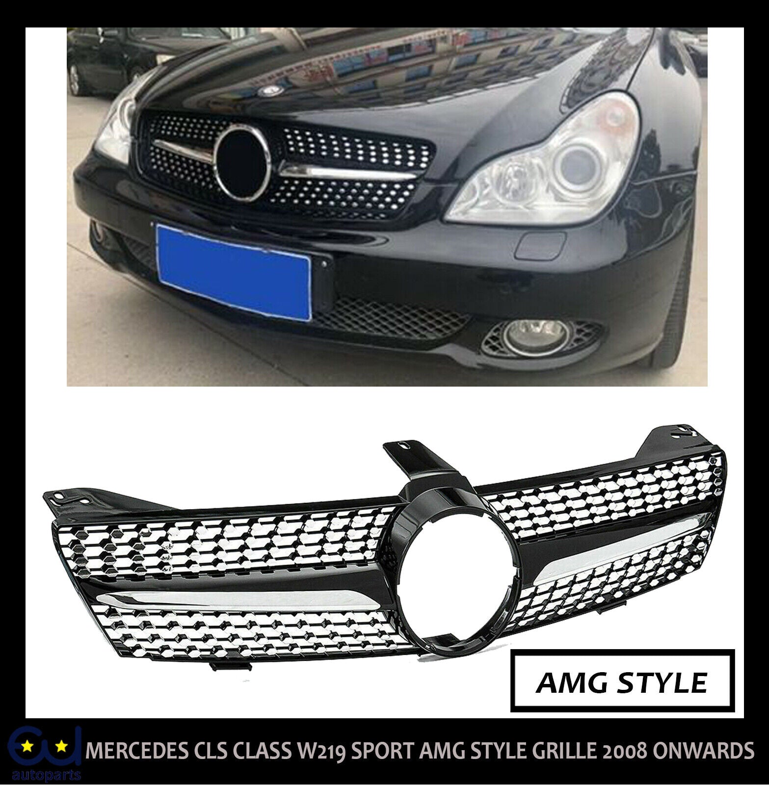 FOR MERCEDES W219 C219 CLS Sport grille grill AMG STYLE MODELS FROM 2008 ONWARDS