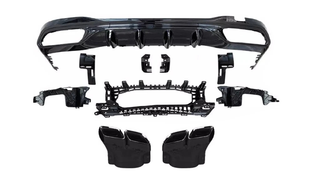 FOR MERCEDES C CLASS W206 C63 AMG REAR DIFFUSER LIP SPLITER TAIL PIPE AMG 2021+