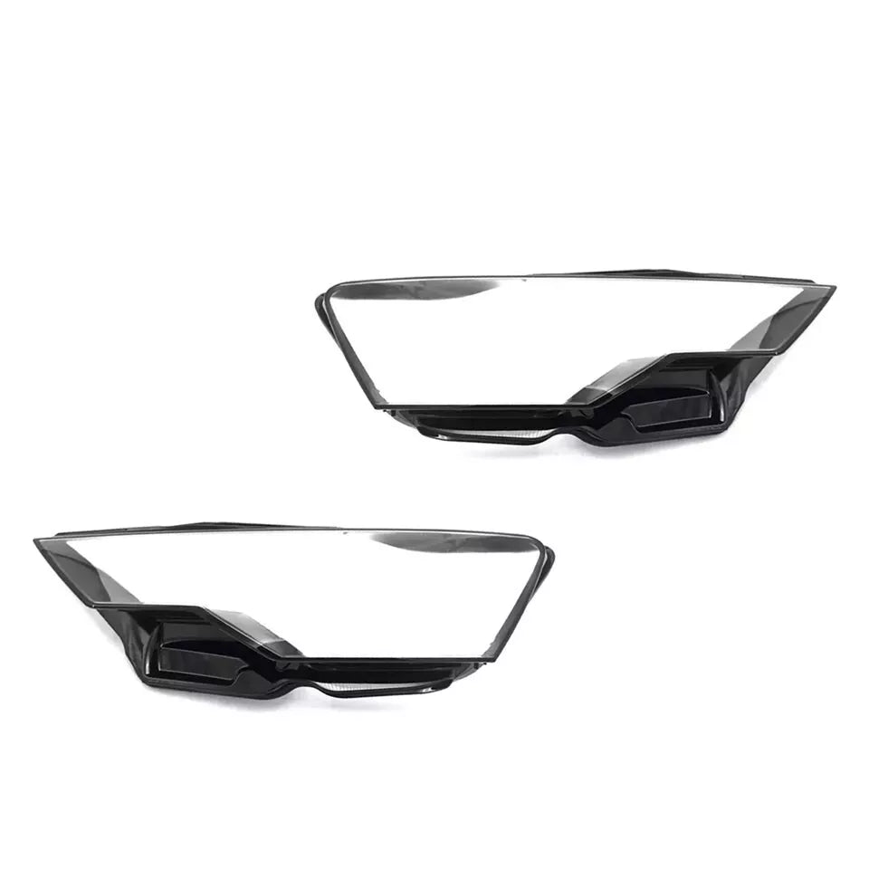 FOR AUDI A6 C8 LEFT RIGHT SIDE PAIR FRONT HEADLIGHT HEADLAMP LENS COVER 2018-20