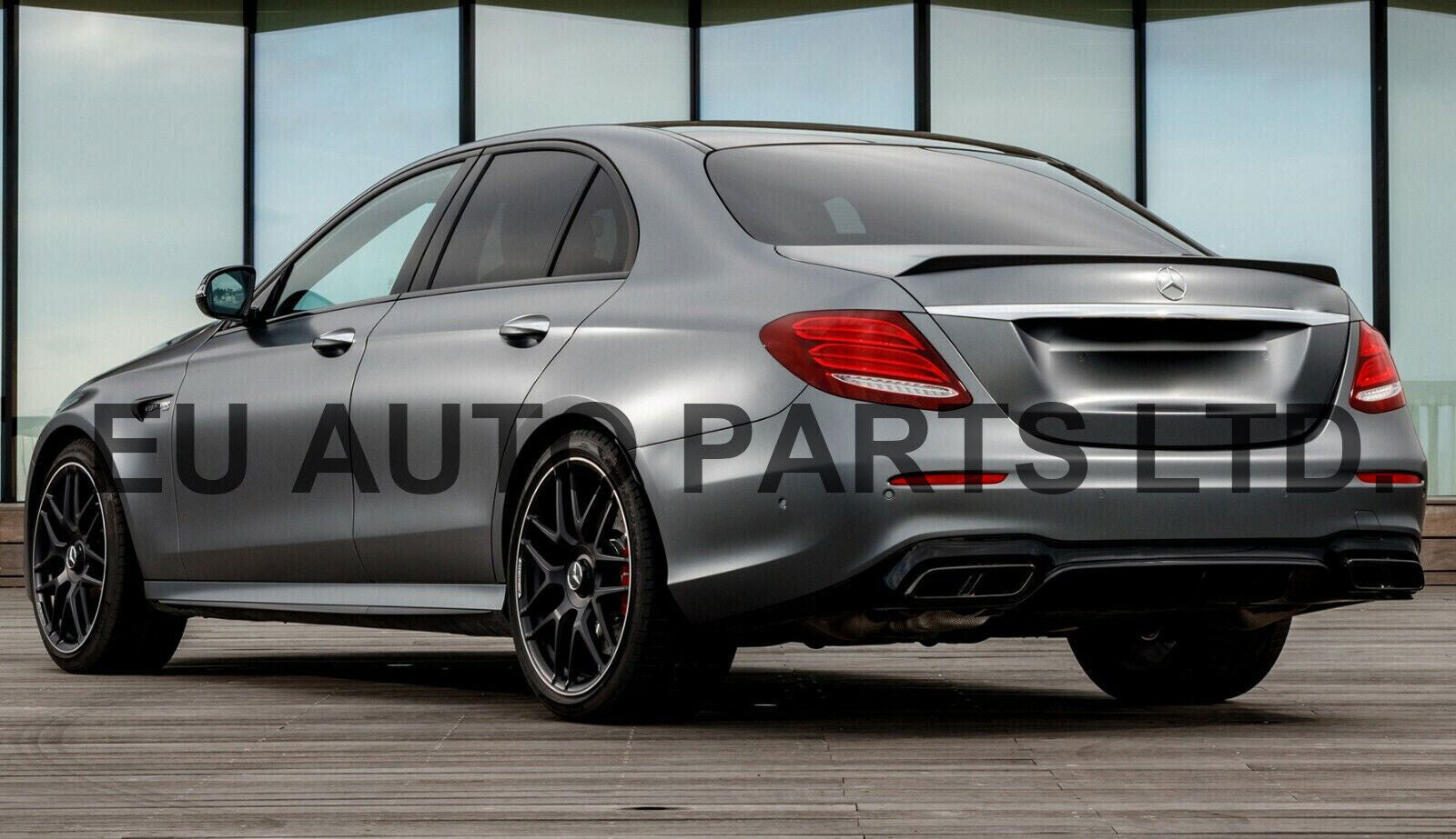 FOR Mercedes E Class 'E63S AMG Style' W213 Gloss Black Boot Lip Spoiler 2016-20