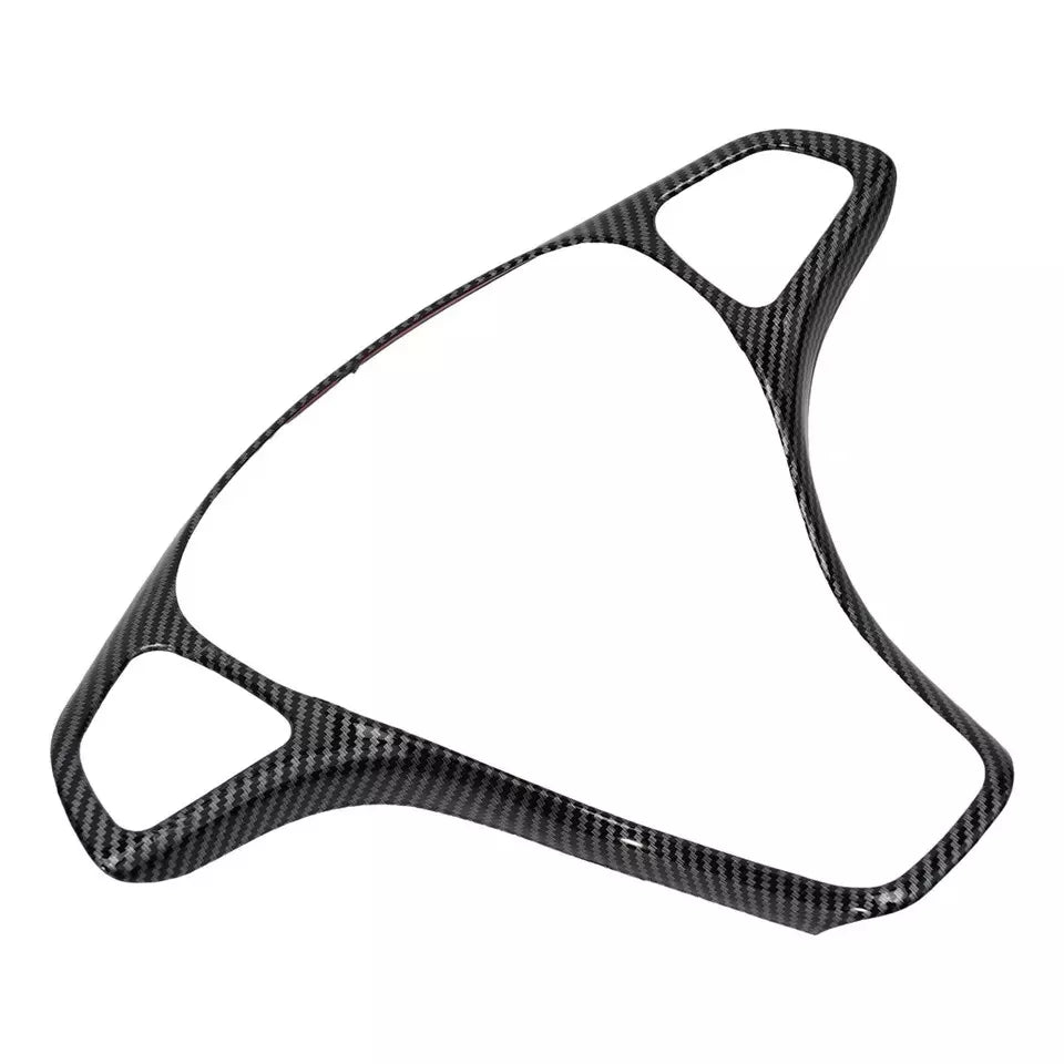 CARBON LOOK DECAL FOR MERCEDES W213 W205 X253 C E GLC STEERING WHEEL PANEL TRIM