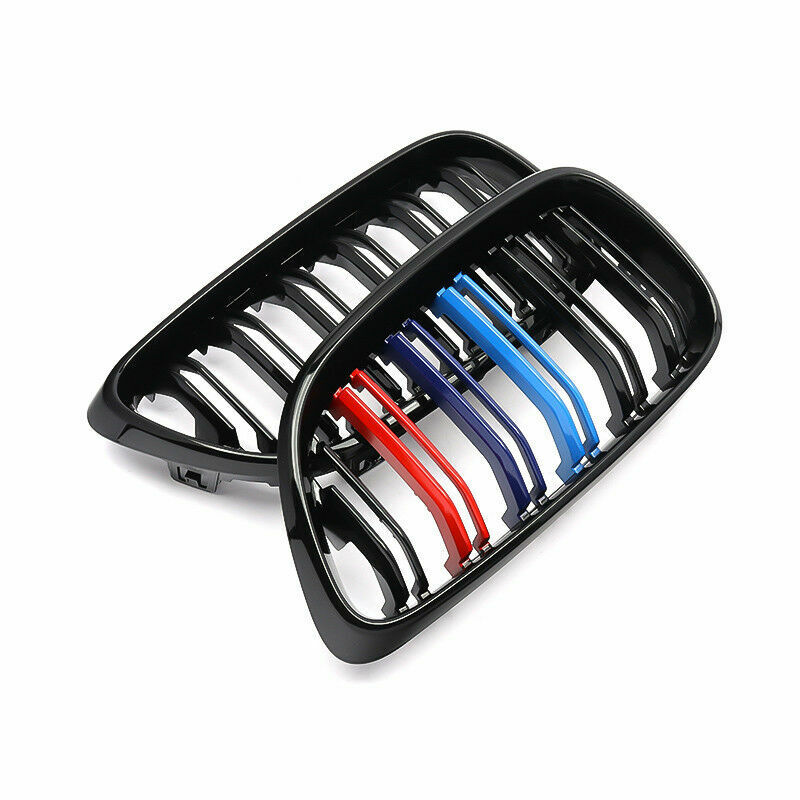 FOR BMW  2 SERIES F22 F23 14-18 FRONT KIDNEY GRILL GRILLE M COLOR DOUBLE LINE