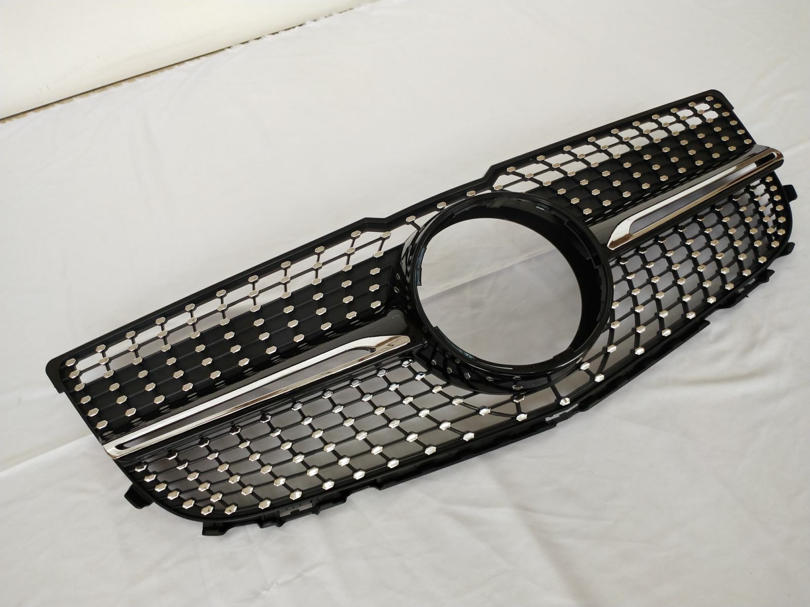 FOR MERCEDES GLK X204 2013-2015 GT FRONT GRILLE SPORT CHROME BLACK DIAMOND