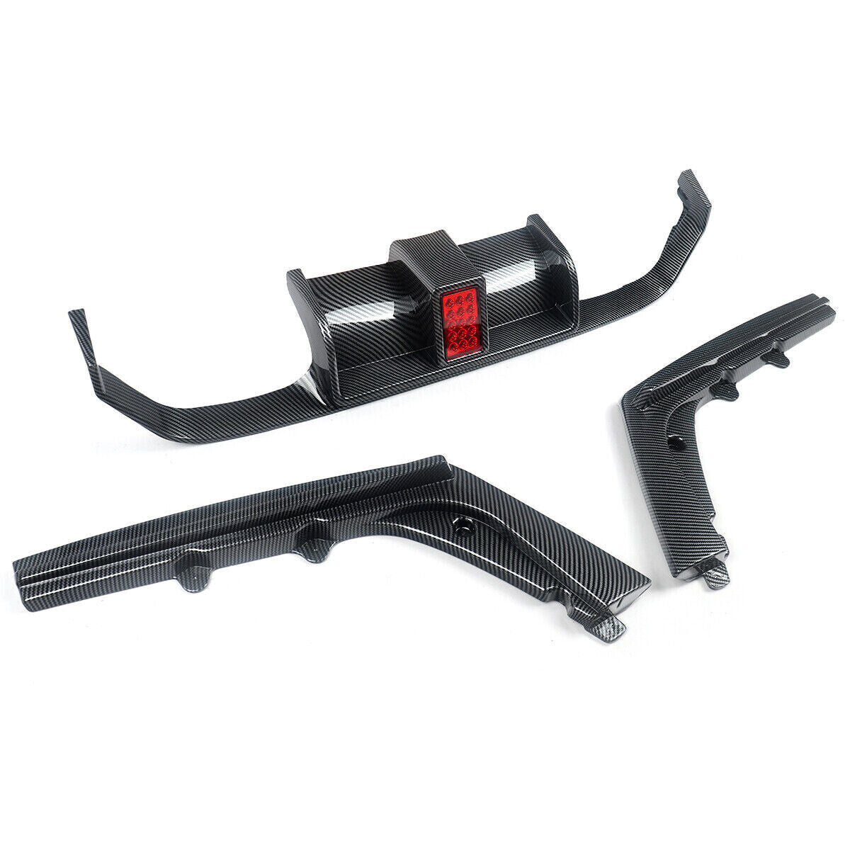 FOR BMW F80 M3 F82 F83 M4 CARBON LOOK F1 STYLE REAR DIFFUSER W/ LIGHT 2013-2020