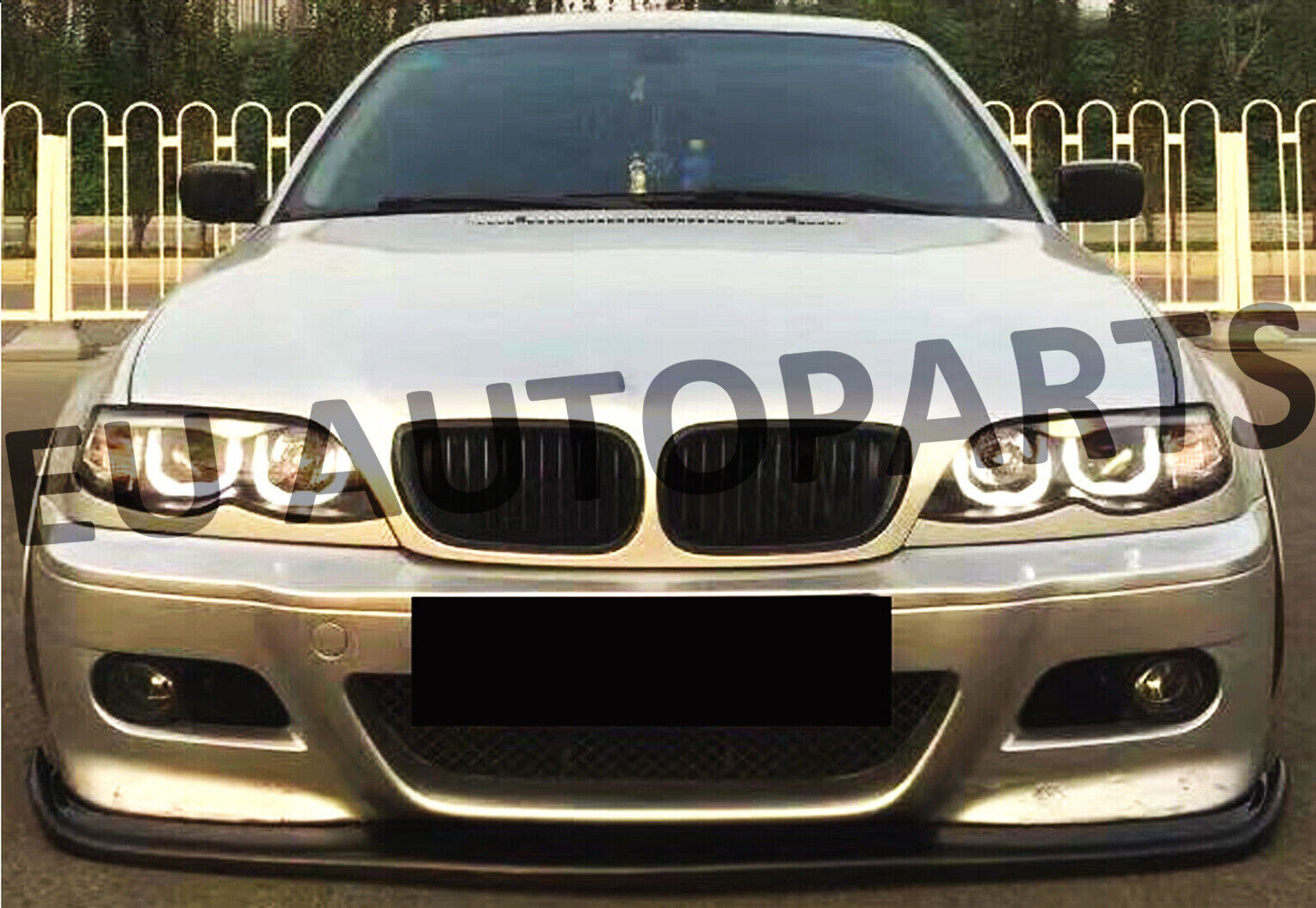 FOR BMW 3 SERIES E46 SALOON M SPORT FRONT SPLITTER SPOILER LIP GLOSS BLK 1998-05