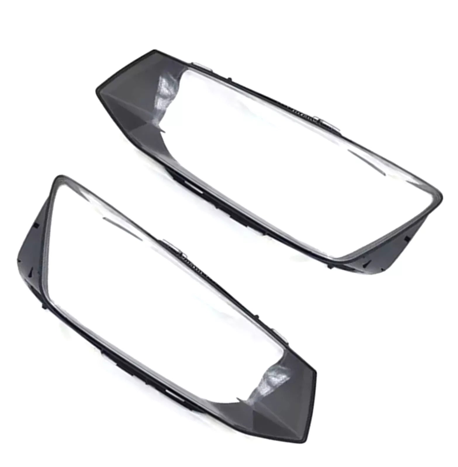 FOR AUDI Q2 LEFT RIGHT SIDE PAIR FRONT HEADLIGHT HEADLAMP LENS COVER 2017-2022