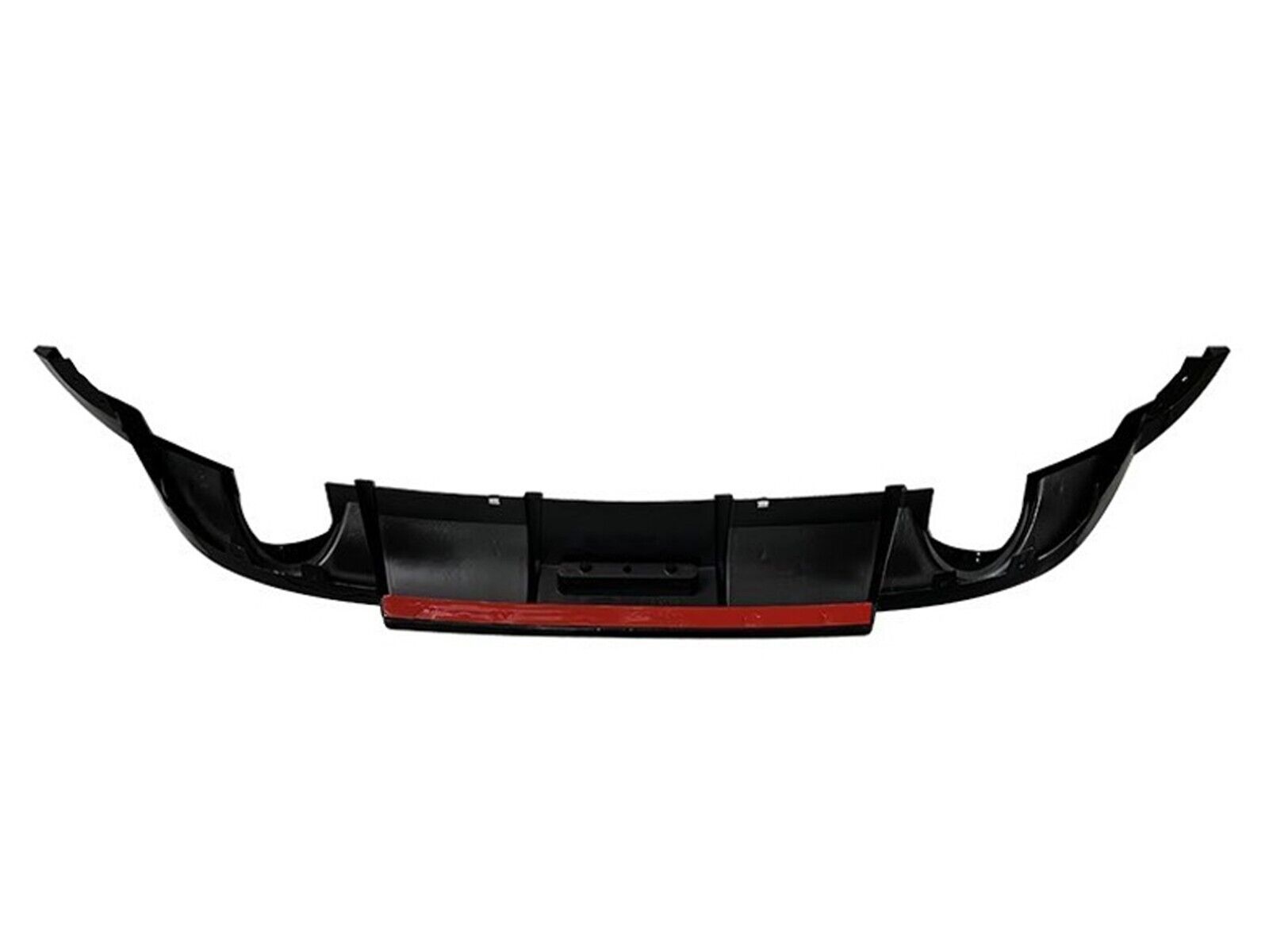 FOR VW GOLF GTD GTI TSI TDI MK7.5 REAR DIFFUSER GLOSS BLACK VALANCE LIP WITH LED