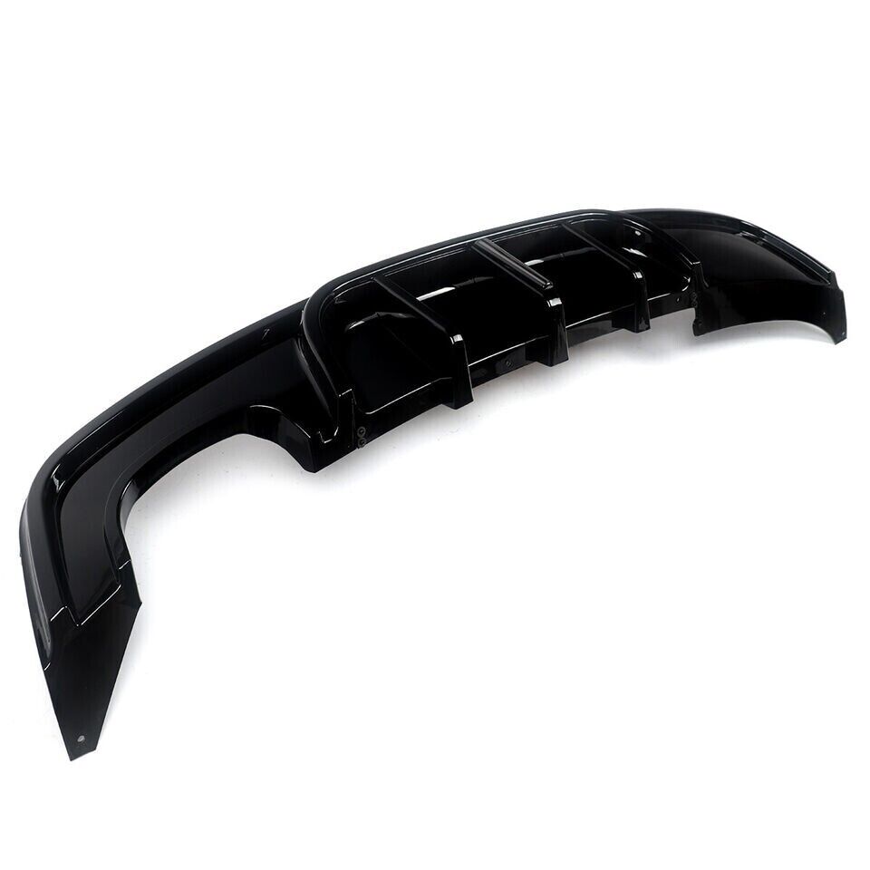 FOR BMW 1 SERIES E82 COUPE M SPORT REAR DIFFUSER GLOSS BLACK 07-13 WITH LED