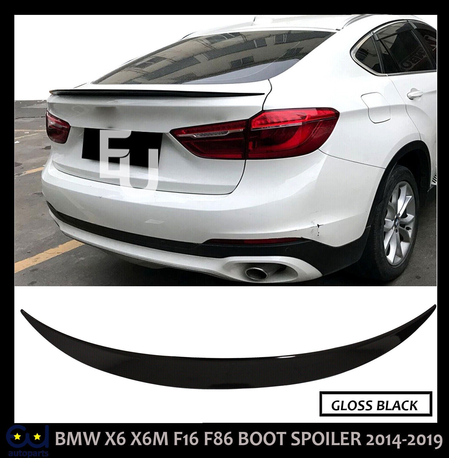 FOR BMW X6 X6M F16 F86 BOOT SPOILER  REAR TRUNK LID WING 2014-2019