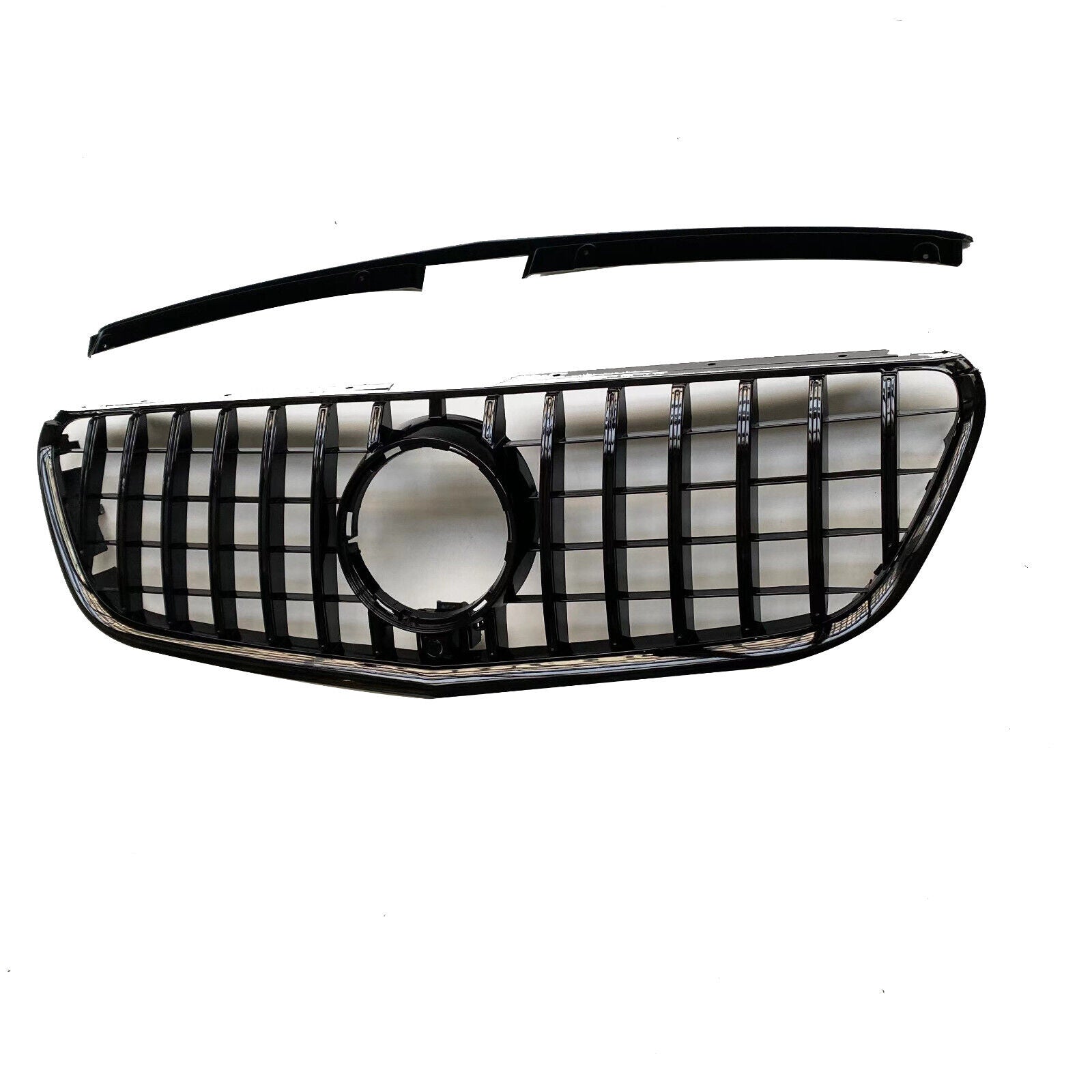 FITS MERCEDES VITO W447 PANAMERICANA GT GRILLE GRILL AMG GLOSS BLACK 2014-JUN 19