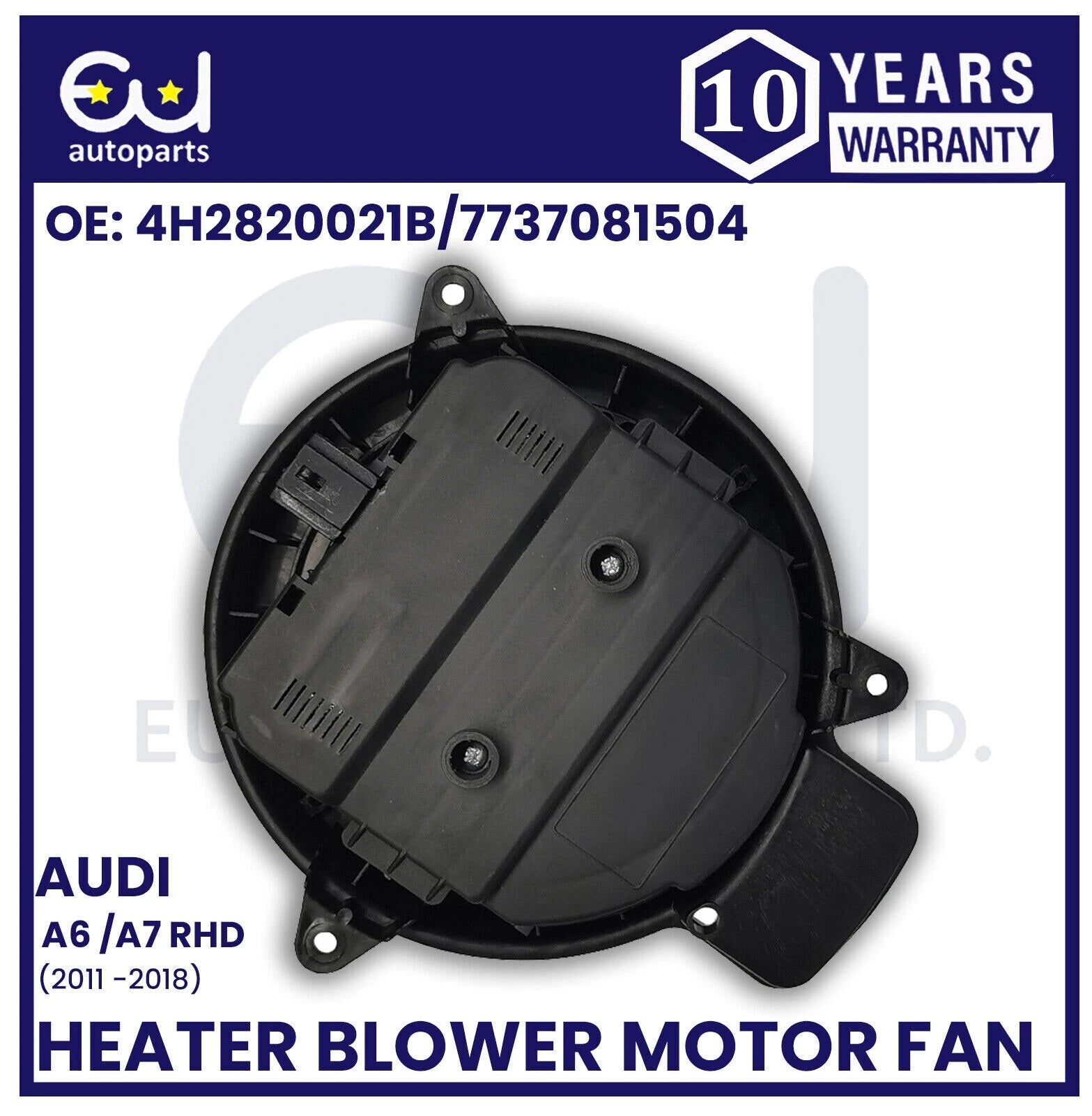FOR AUDI A6 C7 A7 4G A8 4H HEATER BLOWER MOTOR FAN 11-18 4H2820021B RHD