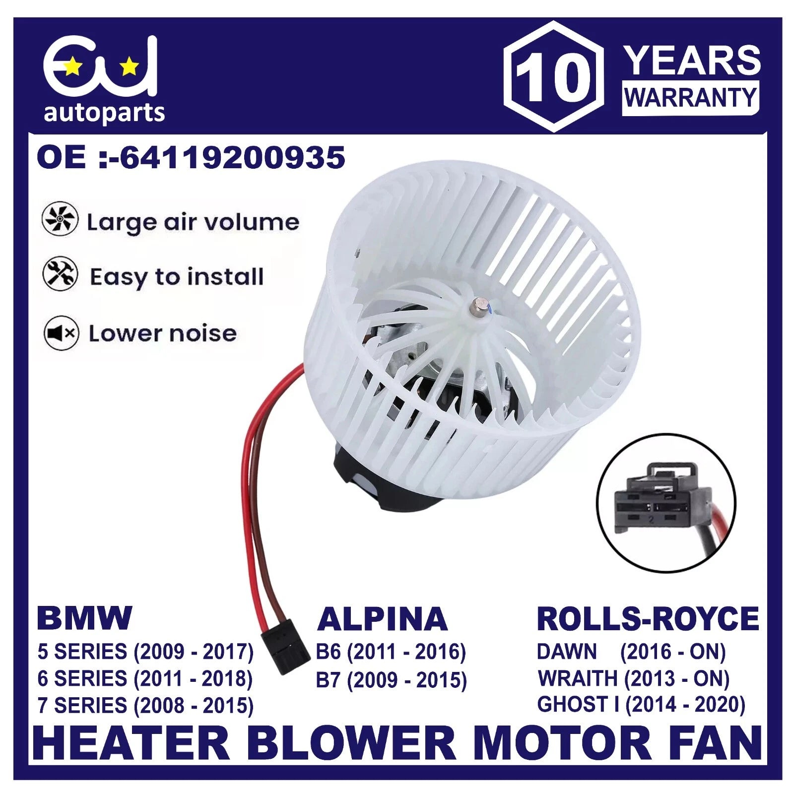 FOR BMW 5 SERIES 6 7 SERIES F10 F07 F11 F12 F13 F06 HEATER BLOWER FAN MOTOR NEW