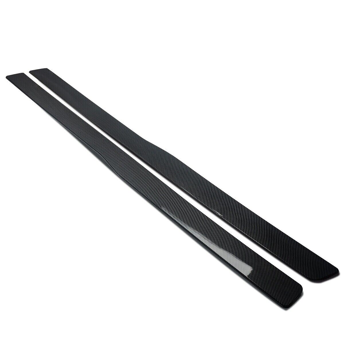 FOR BMW M3 M4 F80 F82 SIDE SKIRTS EXTENSION BLADE LIP CARBON LOOK 2013-2018  FIT