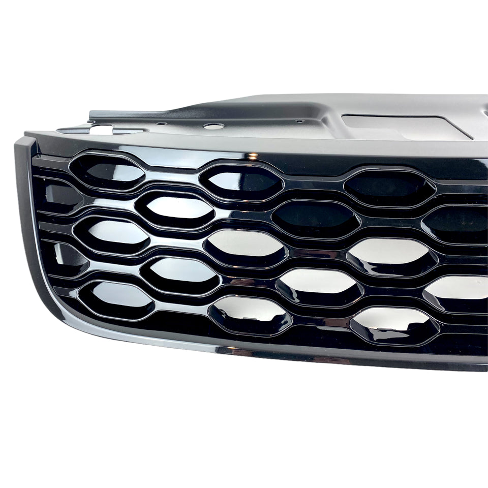 GLOSS BLACK FRONT BUMPER DYNAMIC GRILLE FOR LAND ROVER DISCOVERY 5 L462 2021-23