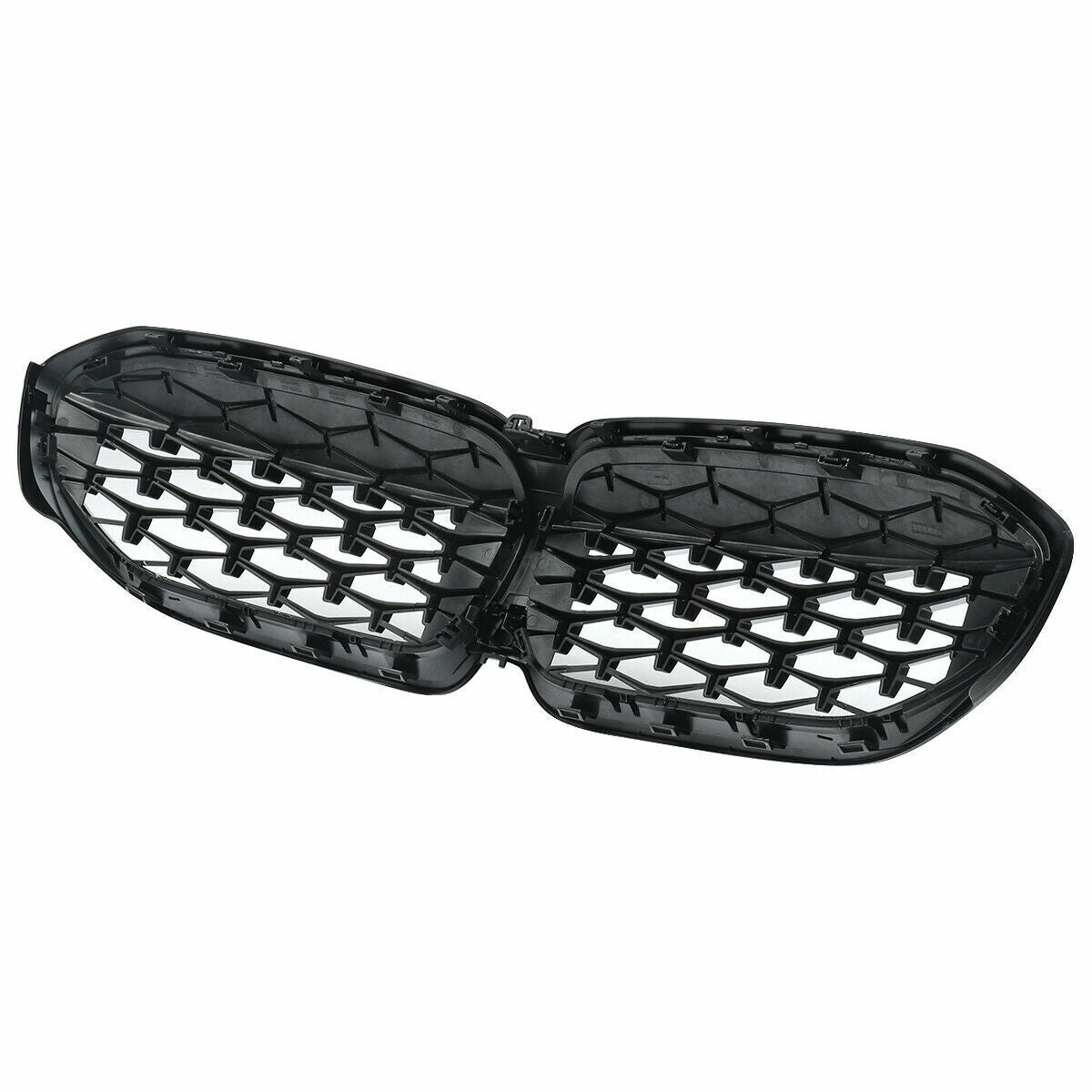 FOR BMW 3 SERIES G20 G21 KIDNEY GRILL GRILLE GLOSS BLACK DIAMOND STYLE 2018-2021