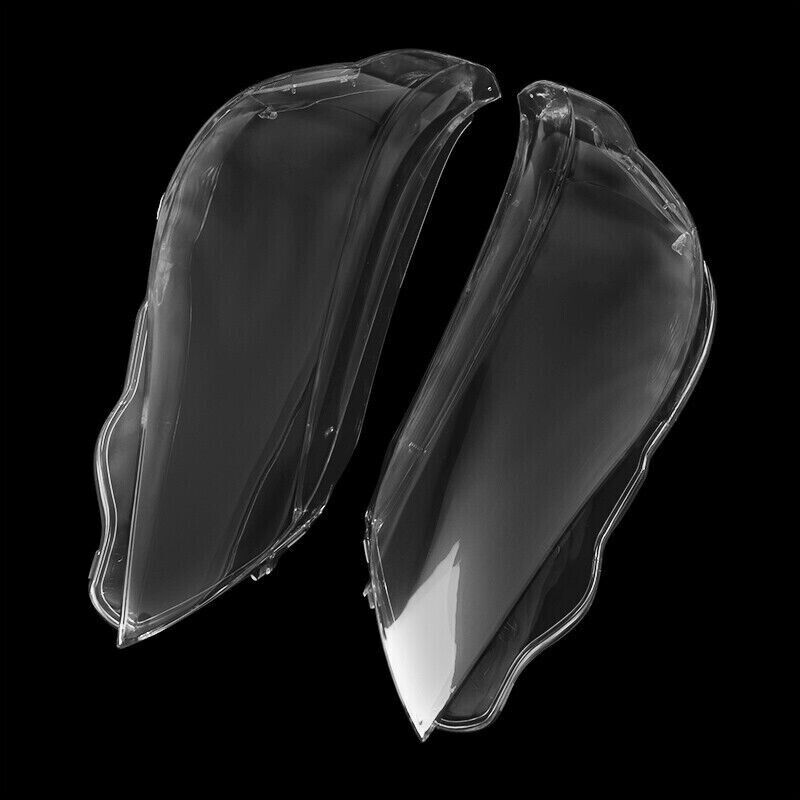 PAIR LEFT & RIGHT HEADLIGHT LENS COVER HEADLAMP SHELL FOR BMW 5 SERIES E60 E61