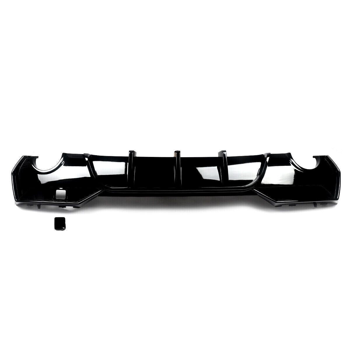 FOR BMW 4 SERIES G22 G23 M SPORT REAR DIFFUSER LIP VALANCE GLOSS BLACK 2020+