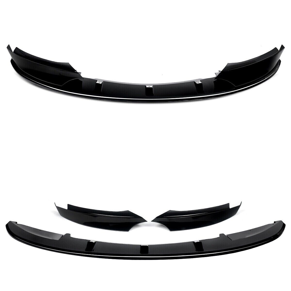FOR BMW 1 SERIES E82 M SPORT GLOSS BLACK FRONT BUMPER SPLITTER LIP 2007-2013