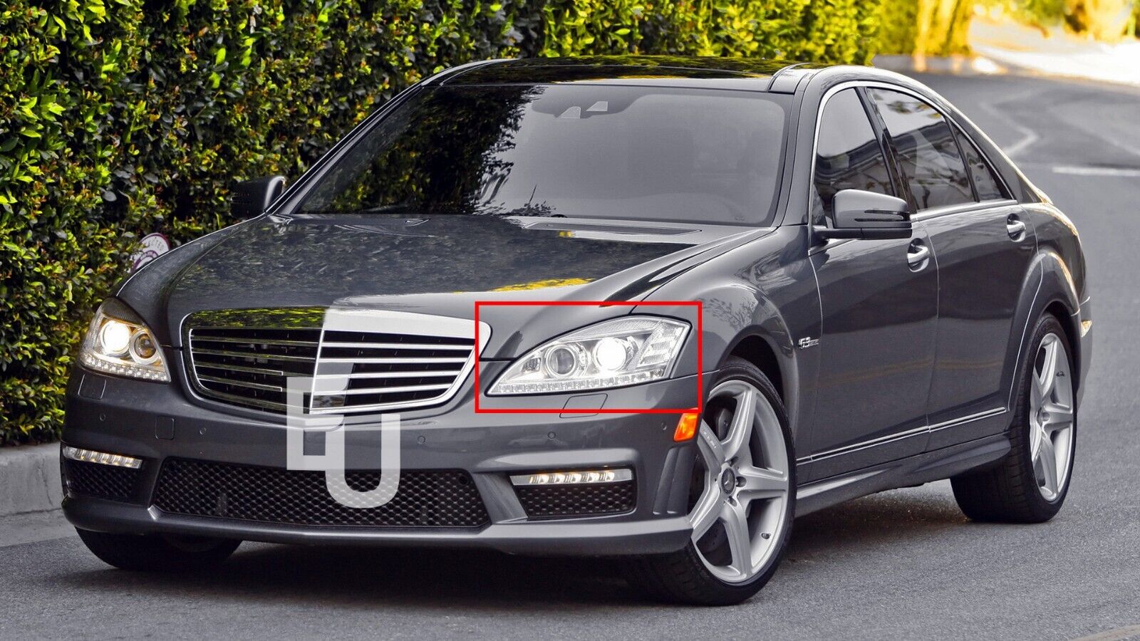 MERCEDES S-CLASS W221 S430 S450 S550 09-13 LEFT HEADLIGHT HEADLAMP LENS COVER