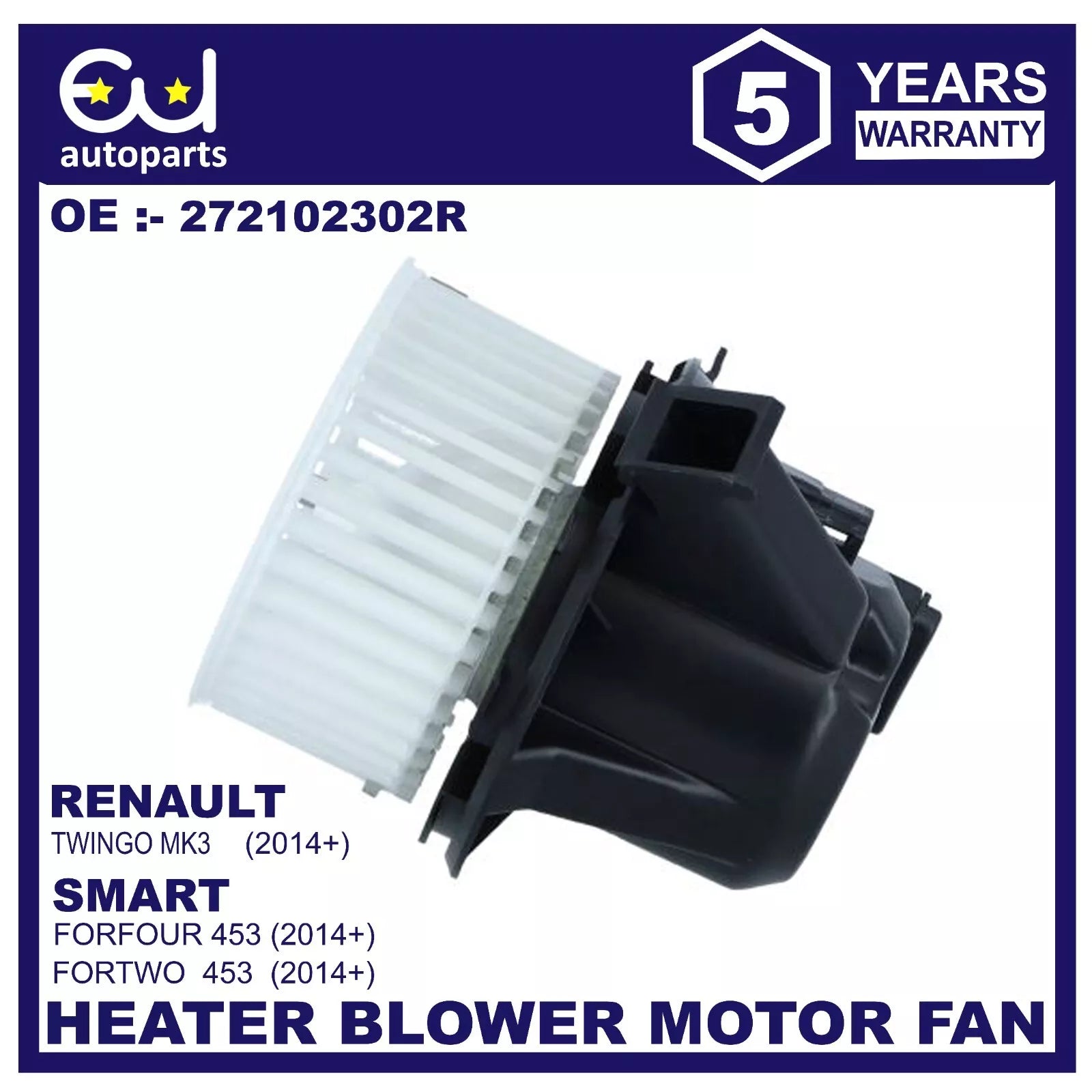 HEATER BLOWER MOTOR FAN FOR RENAULT TWINGO MK3 SMART FORTWO FORFOUR 453 0.9 1.0