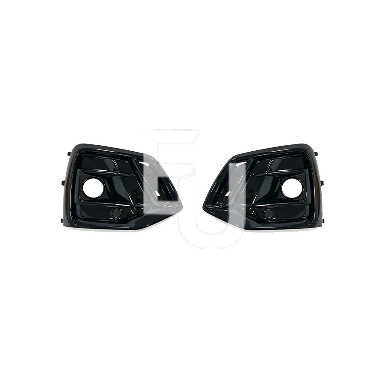 FOR AUDI Q5 SQ5 FY 21-24 RSQ5 STYLE FRONT HONEYCOMB GRILLE FOG COVERS TRIM BLACK